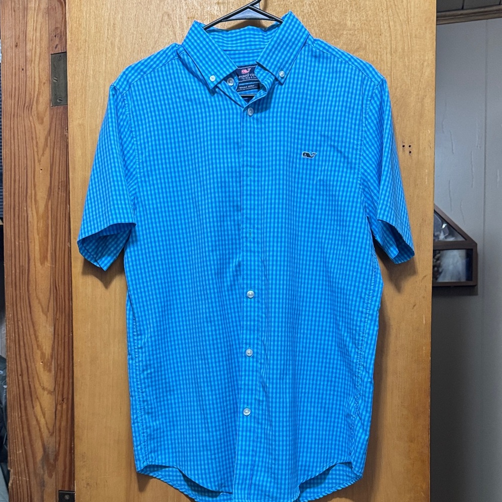 Lacoste Men's Vibrant Blue Gingham Shirt